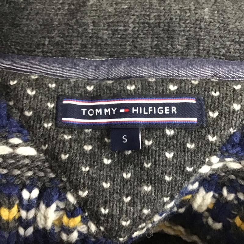 トミーヒルフィガー TOMMY HILFIGER カーディガン 長袖 長袖ニットカーディガン セーター 前開きボタンニットカーディガン S 総柄 マルチカラー / マルチカラー / メンズ USED 古着 中古 10111262