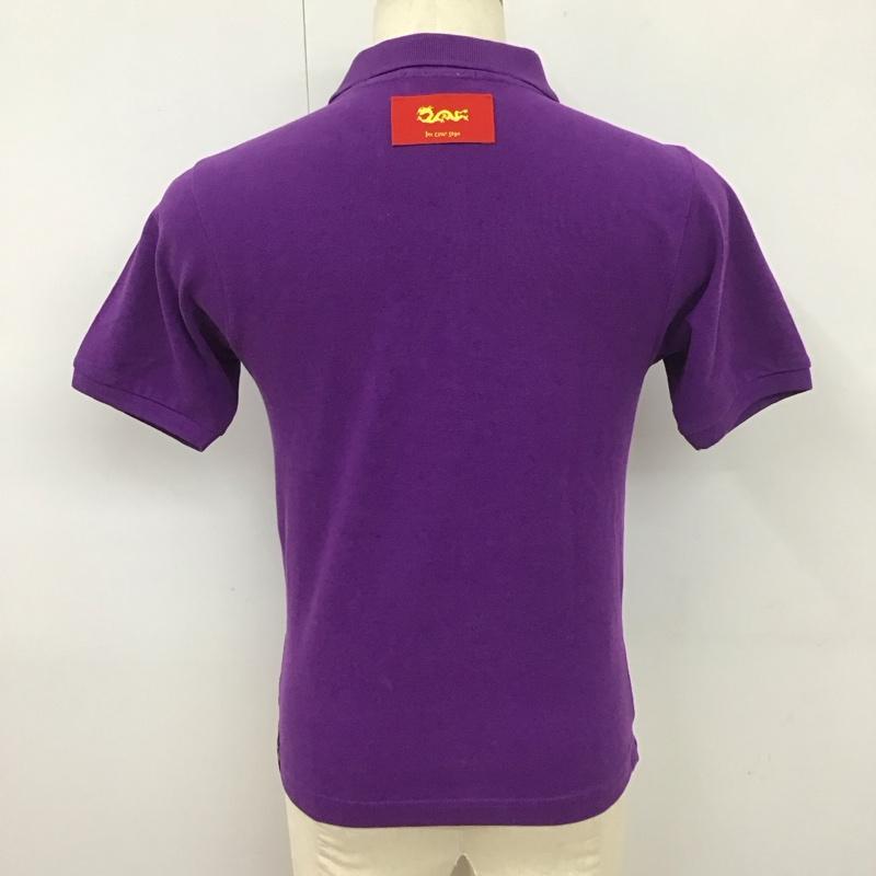 クリームソーダ CREAMSODA ポロシャツ 半袖 半袖ポロシャツ カラーシャツ 半袖カットソー S ロゴ、文字 紫 / パープル /  メンズ USED 古着 中古 10113113