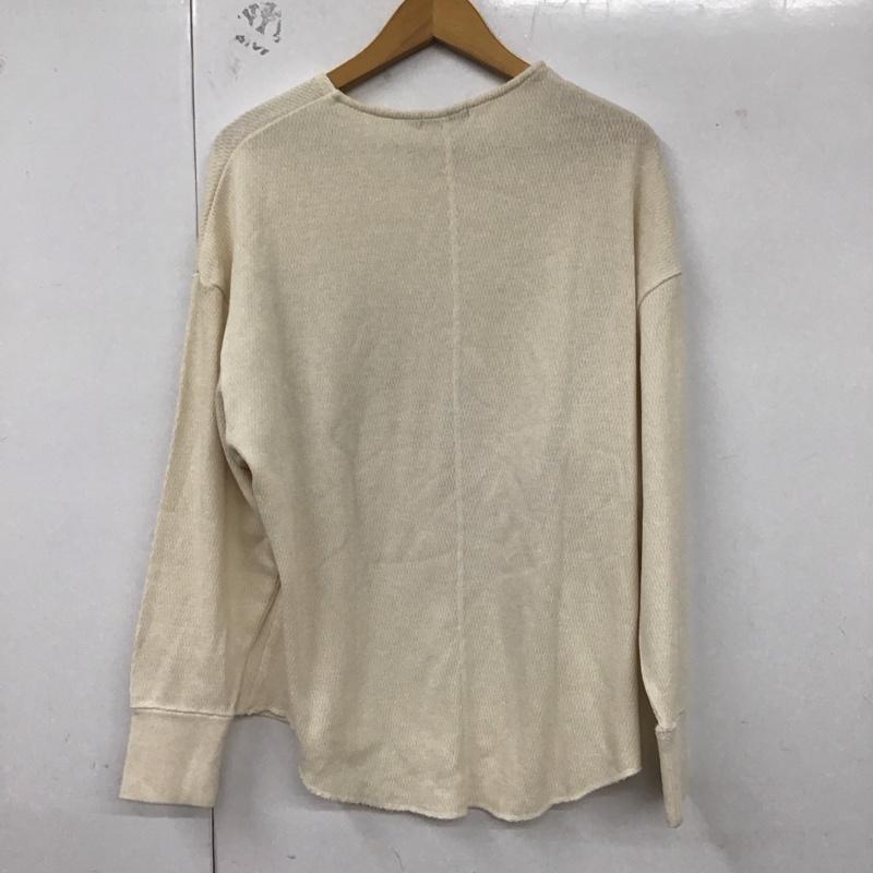 ニコアンド niko and... カットソー 長袖 L 無地 アイボリー / アイボリー / レディース USED 古着 中古 10129822