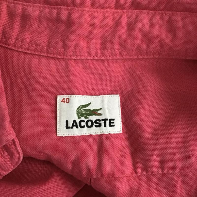 ラコステ LACOSTE シャツ、ブラウス 半袖 CF064E ポロシャツ ボタンダウン 40 ワンポイント マゼンタ / マゼンタ / レディース USED 古着 中古 10114635