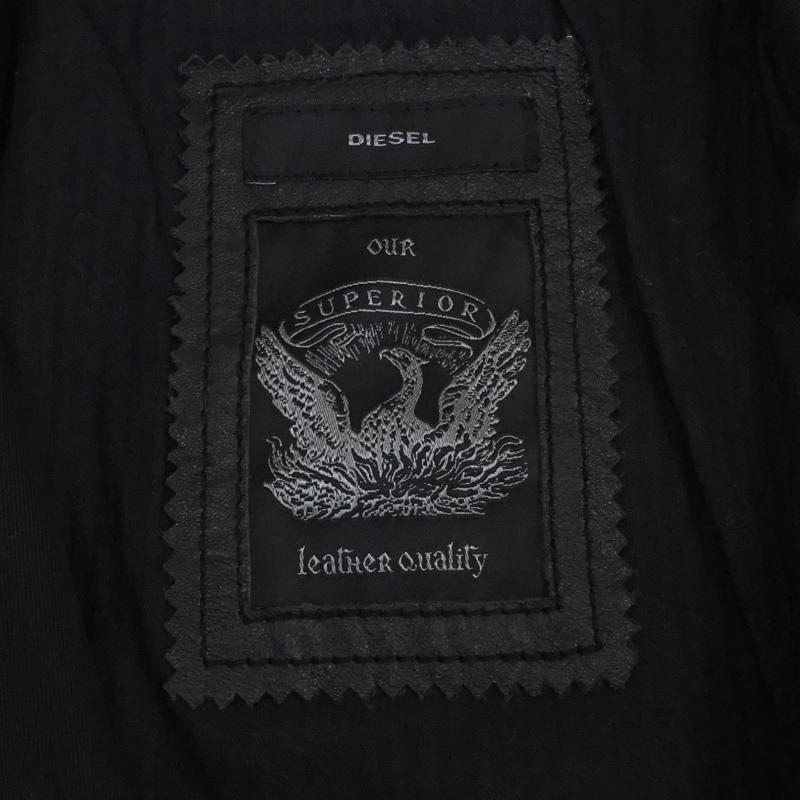 ディーゼル DIESEL ジャケット、上着 レザージャケット 無地 黒 / ブラック / レディース USED 古着 中古 10137699