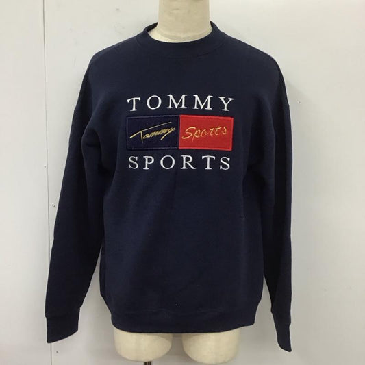 フルーツオブザルーム FRUIT OF THE LOOM トレーナー 長袖 長袖トレーナー スウェット クルーネック リブスウェットカットソー L ロゴ、文字 紺 / ネイビー /  メンズ USED 古着 中古 10112502