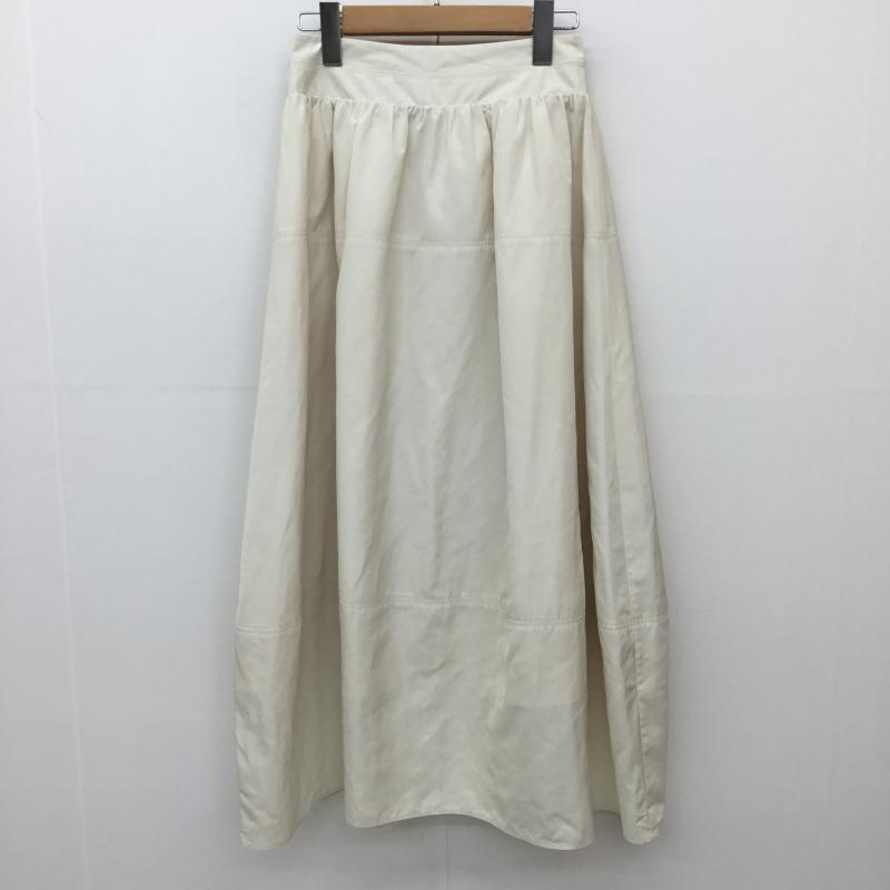 グリーンレーベルリラクシング green label relaxing スカート ロングスカート 38 無地 オフホワイト / オフホワイト / レディース USED 古着 中古 10134755