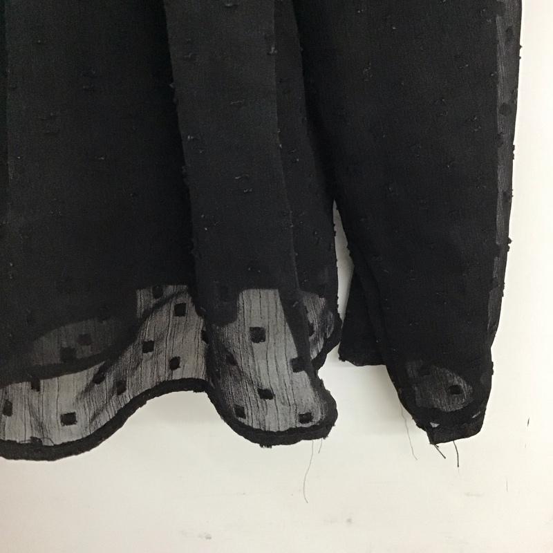 ザラ ZARA カットソー 長袖 0881/016/800 刺繍 チュニック XS 刺繍 黒 / ブラック / レディース USED 古着 中古 10133621