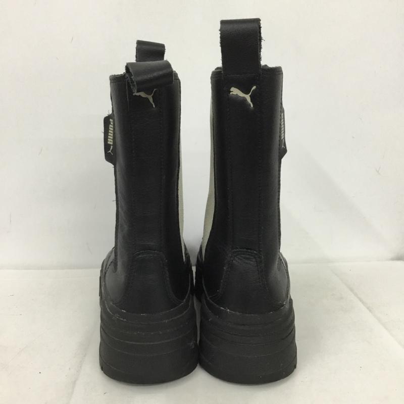 プーマ PUMA ブーツ 一般 386272-03 MAYZE STACK CHELSEA サイドゴア 25cm 25.0cm ロゴ、文字 黒 / ブラック / レディース USED 古着 中古 10136303