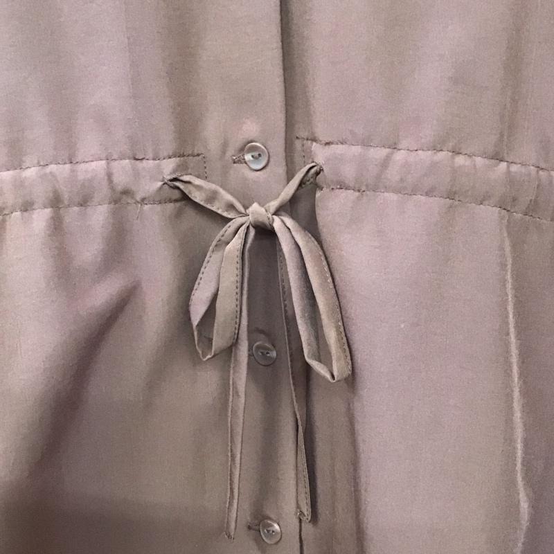 ダブルクローゼット w closet シャツ、ブラウス 長袖 FREE 無地 茶 / ブラウン / レディース USED 古着 中古 10139343