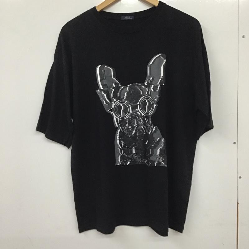 アイテムズ アーバンリサーチ ITEMS URBAN RESEARCH Tシャツ 半袖 IT15-11A029 カレッジロゴプリント リンガーTシャツ L プリント 黒 / ブラック / メンズ USED 古着 中古 10134608
