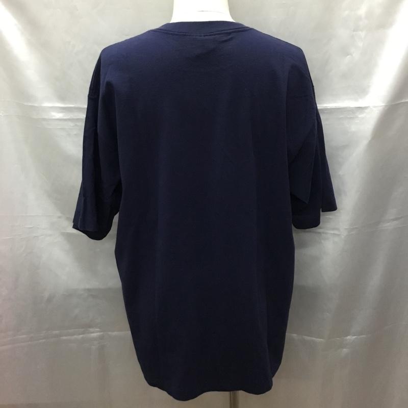 古着 USED Tシャツ 半袖 半袖カットソー プリントTシャツ クルーネックカットソー 古着 L プリント 紺 / ネイビー /  メンズ USED 古着 中古 10108725