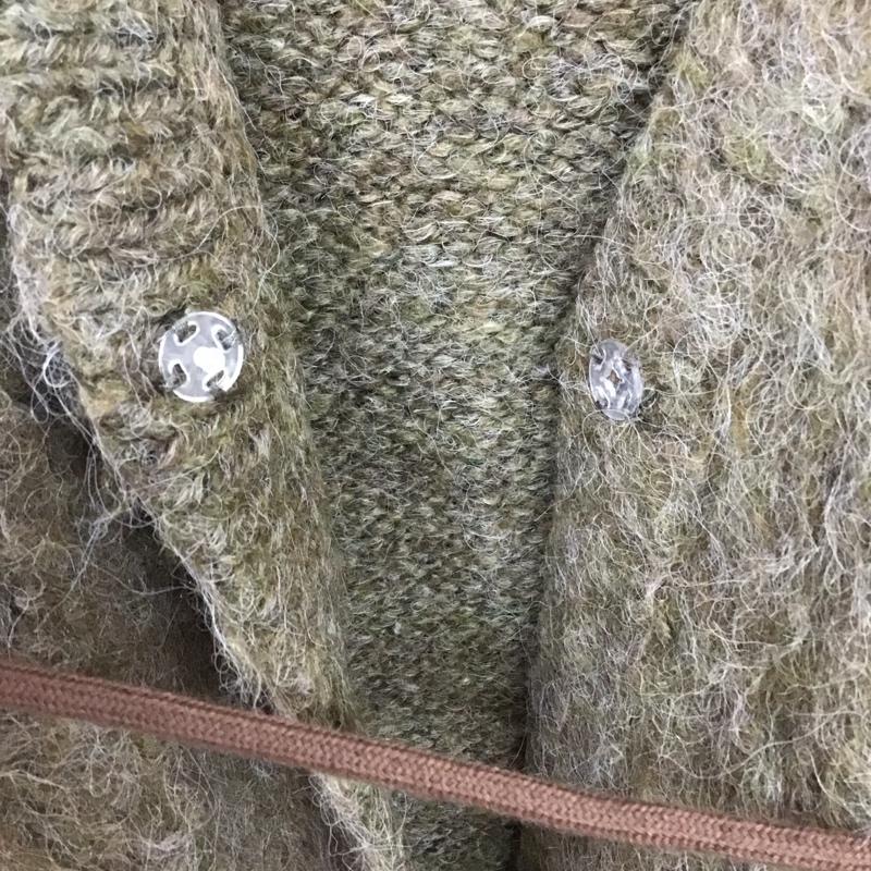 ローリーズファーム LOWRYS FARM カーディガン 長袖 FREE 無地 カーキ / カーキ / レディース USED 古着 中古 10131564