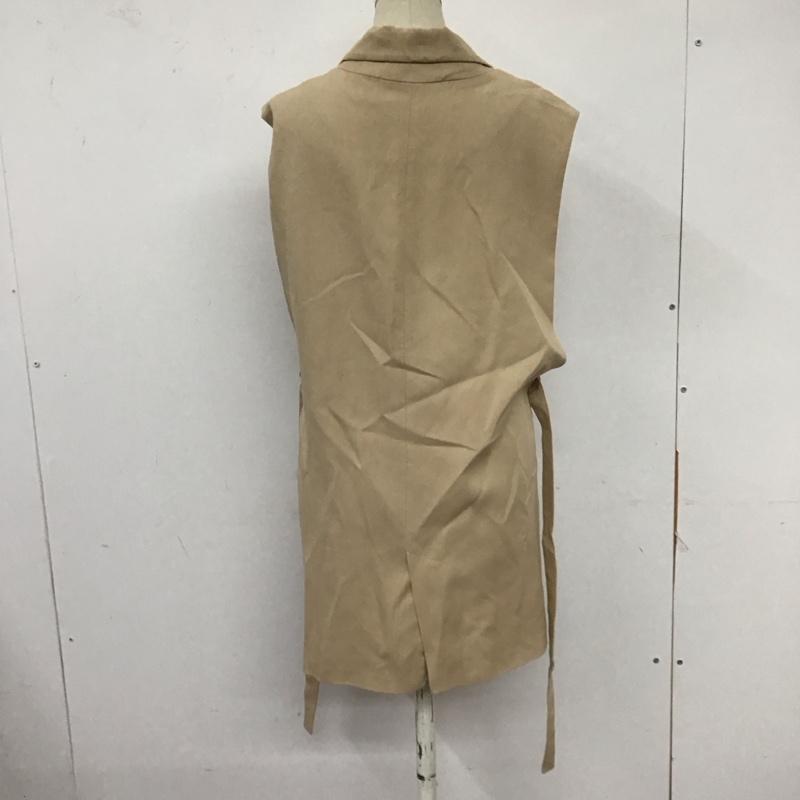ザラ ZARA ベスト ベスト ロングベスト カラーベスト カジュアルベスト ノースリーブカットソー M 無地 ベージュ / ベージュ / レディース USED 古着 中古 10123791