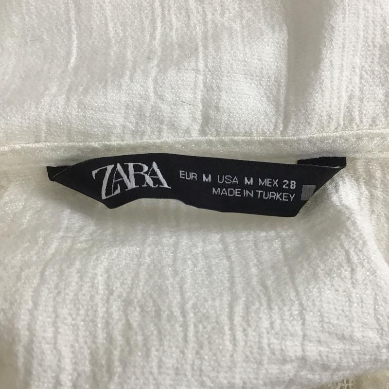 ザラ ZARA シャツ、ブラウス 長袖 3564 183 251 ビッグカラー レース M 無地 アイボリー / アイボリー / レディース USED 古着 中古 10106736