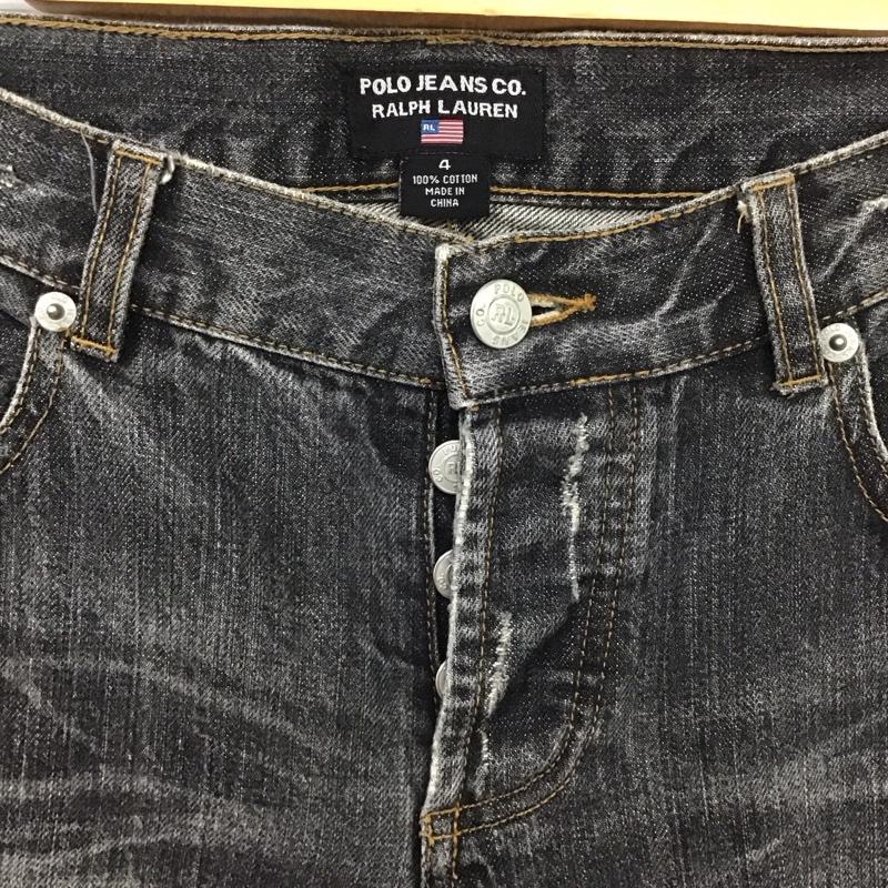 ポロジーンズカンパニー POLOJEANSCO. パンツ デニム、ジーンズ デニムパンツ スリムパンツ カジュアルパンツ Gパン 4 無地 黒 / ブラック / メンズ USED 古着 中古 10131157