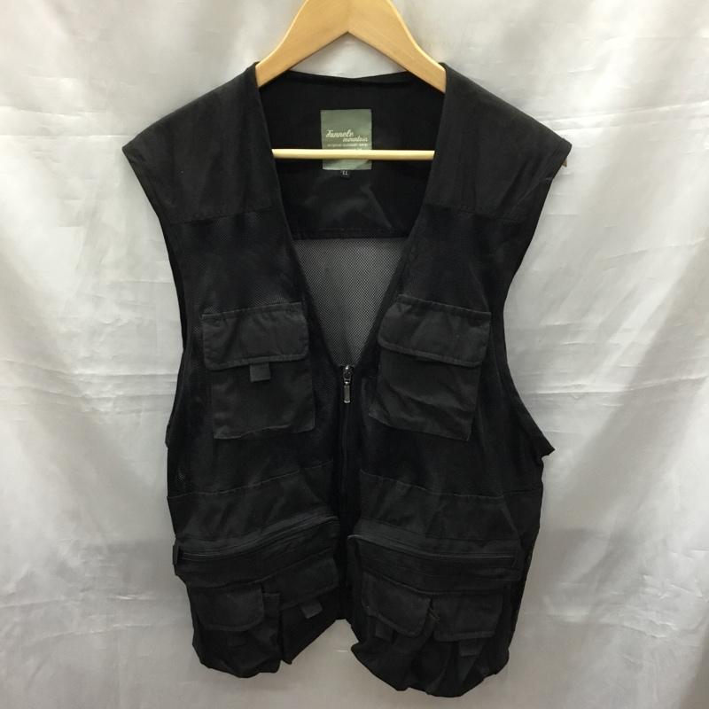 古着 USED ベスト ベスト Funnele mountain メッシュ フィッシングベスト LL 無地 黒 / ブラック / メンズ USED 古着 中古 10117802