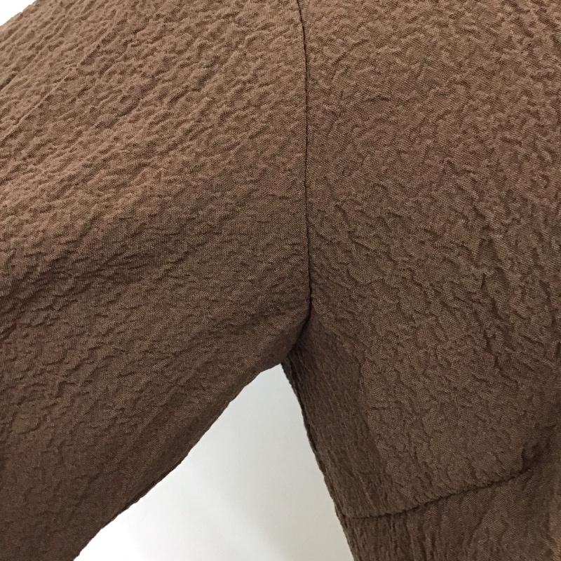 ザラ ZARA シャツ、ブラウス 半袖 4387 026 700 クロップド丈 M 無地 茶 / ブラウン / レディース USED 古着 中古 10117398
