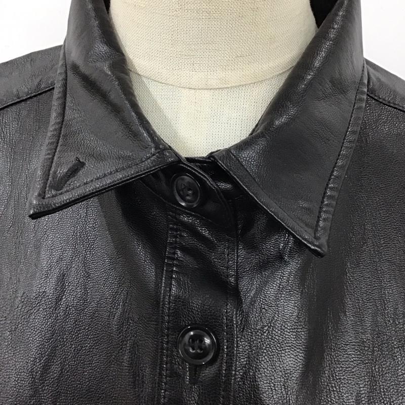 フリークスストア FREAK S STORE シャツ、ブラウス 長袖 長袖シャツ カラーシャツ フェイクレザーシャツ 長袖カットソー FREE 無地 黒 / ブラック / レディース USED 古着 中古 10122471