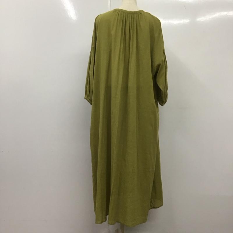 ローリーズファーム LOWRYS FARM ワンピース ロングスカート LF720005TK 長袖 FREE 無地 薄緑 / ライトグリーン /  レディース USED 古着 中古 10133458