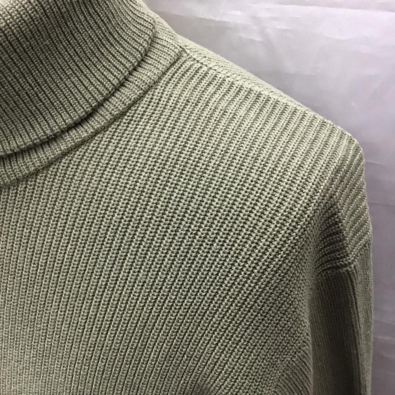 メゾンスペシャル MAISON SPECIAL ニット、セーター 長袖 11192361207 長袖ニットカットソー セーター タートルネック M 無地 カーキ / カーキ / メンズ USED 古着 中古 10120131