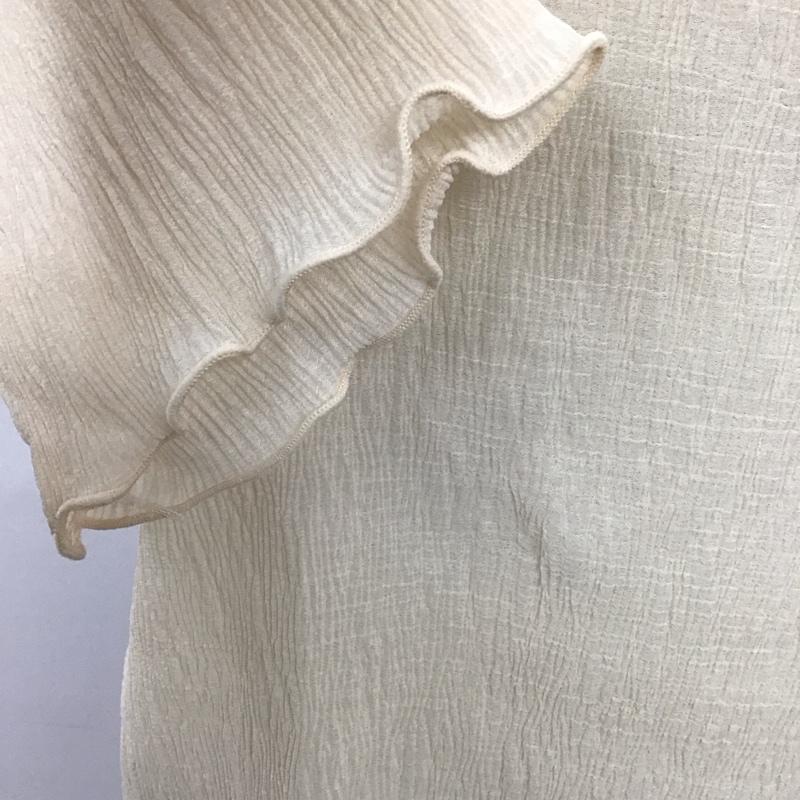 エヘカソポ ehka sopo カットソー 半袖 1209086 シアー FREE 無地 アイボリー / アイボリー /  レディース USED 古着 中古 10108195