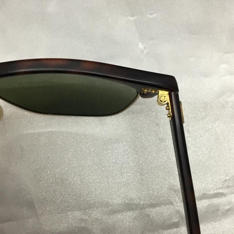 レイバン Ray-Ban めがね・サングラス サングラス 3016 CLUBMASTER 49 21 ミラーレンズ ロゴ、文字 ダークブラウン / ダークブラウン / メンズ USED 古着 中古 10119666