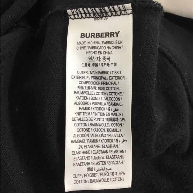 バーバリーロンドン Burberry London カットソー 長袖 長袖カットソー クルーネックカットソー ロングスリーブカットソー プリントTシャツ M プリント 白 / ホワイト / X 黒 / ブラック /  メンズ USED 古着 中古 10110390