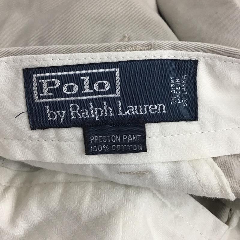 ポロバイラルフローレン Polo by RALPH LAUREN パンツ チノパン チノパン ワイドパンツ カジュアルパンツ 35インチ 無地 ベージュ / ベージュ / メンズ USED 古着 中古 10130937