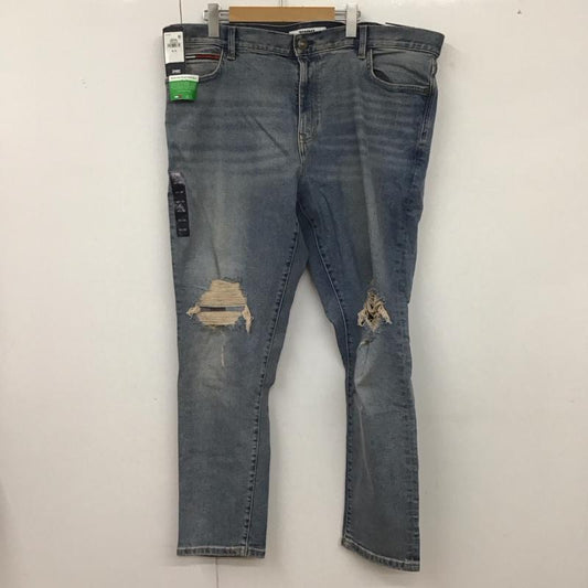 トミーヒルフィガー TOMMY HILFIGER パンツ デニム、ジーンズ デニムパンツ ワイドパンツ カジュアルパンツ 42インチ ダメージ加工 インディゴ / インディゴ /  メンズ USED 古着 中古 10127311