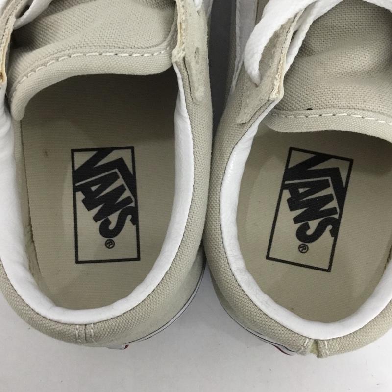 バンズ VANS スニーカー スニーカー V36CF CALM オールドスクール 598707-0002 24.5cm 24.5cm ロゴ、文字 ベージュ / ベージュ / X 白 / ホワイト / レディース USED 古着 中古 10124859