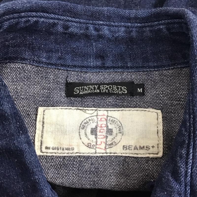 サニースポーツ SUNNY SPORTS シャツ、ブラウス 長袖 長袖シャツ カラーシャツ ポケットシャツ 長袖カットソー デニムシャツ M 無地 インディゴ / インディゴ /  メンズ USED 古着 中古 10109272