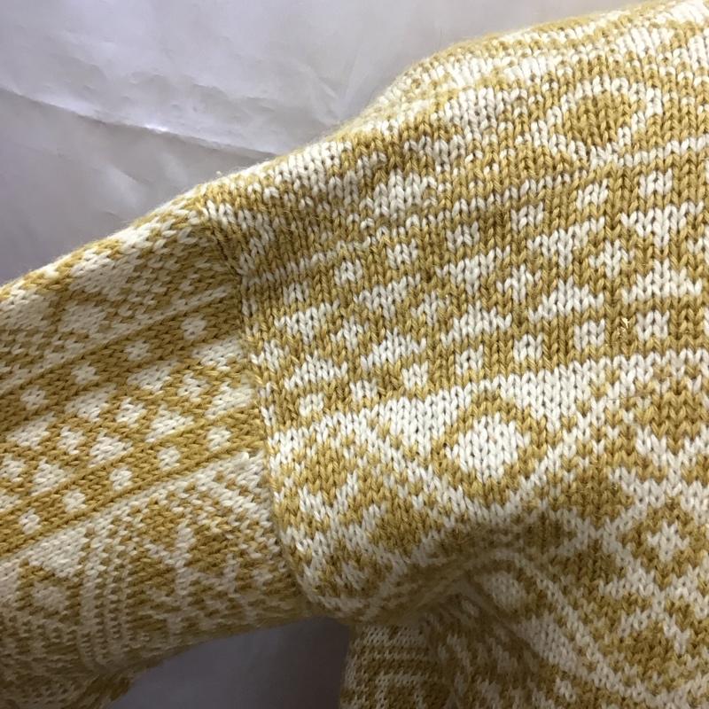古着 USED カーディガン 長袖 長袖ニットカーディガン リブニットカーディガン 前ボタン プリント マルチカラー / マルチカラー / メンズ USED 古着 中古 10114389