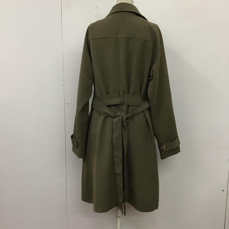 ミスティウーマン mysty woman ジャケット、上着 ジャケット、ブレザー ロング M 無地 カーキ / カーキ / レディース USED 古着 中古 10119436