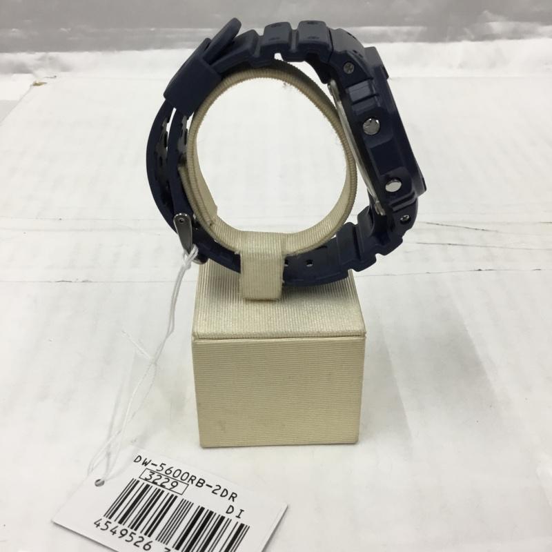 ジーショック G-SHOCK 腕時計 デジタル DW-5600RB 箱有 ロゴ、文字 紺 / ネイビー / メンズ USED 古着 中古 10106007
