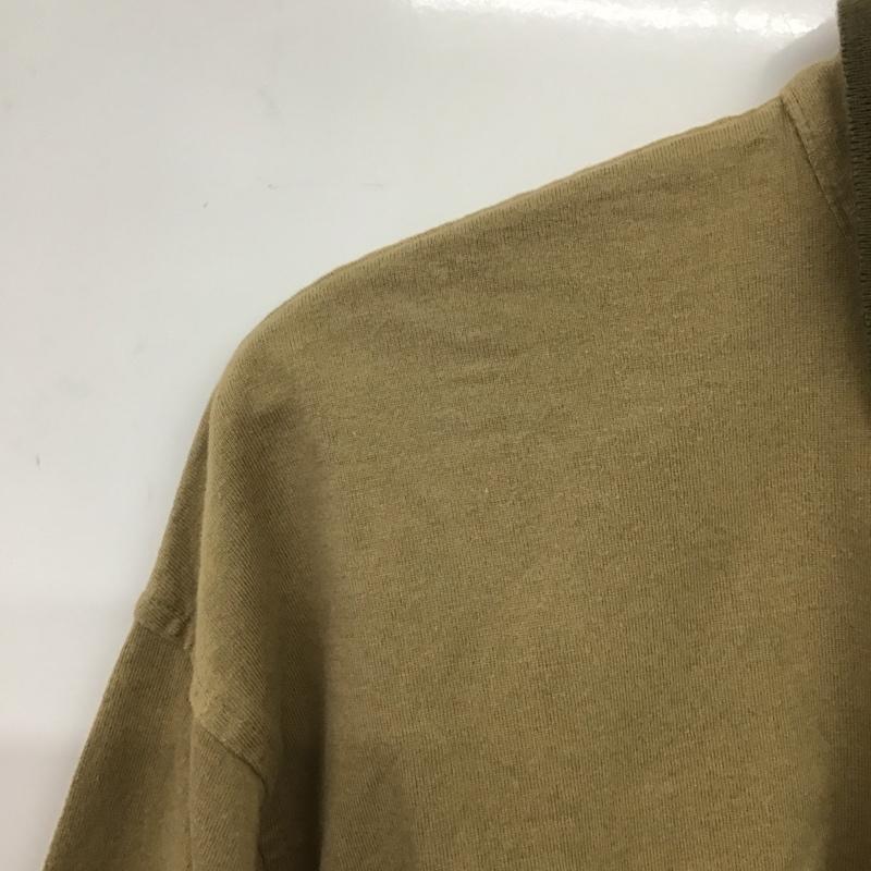 トミーヒルフィガー TOMMY HILFIGER ポロシャツ 長袖 長袖ポロシャツ 長袖カットソー カラーシャツ 90s L 無地 ベージュ / ベージュ / メンズ USED 古着 中古 10132310