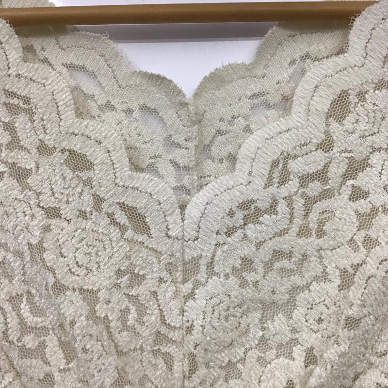 ミスティウーマン mysty woman カットソー 長袖 レース FREE 無地 アイボリー / アイボリー / レディース USED 古着 中古 10130375