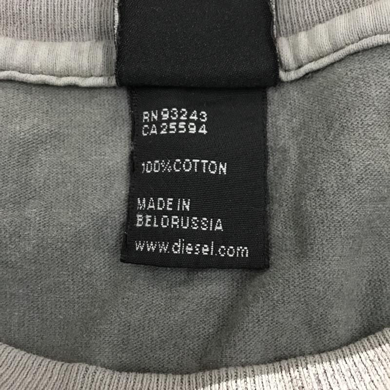ディーゼル DIESEL Tシャツ 半袖 M プリント 灰 / グレー / メンズ USED 古着 中古 10106490
