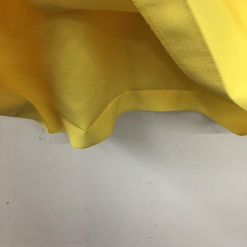 ザラベーシック ZARA BASIC ワンピース ロングスカート 半袖ワンピース タイトスカート ジップアップ クルーネック M 無地 黄 / イエロー / レディース USED 古着 中古 10136058