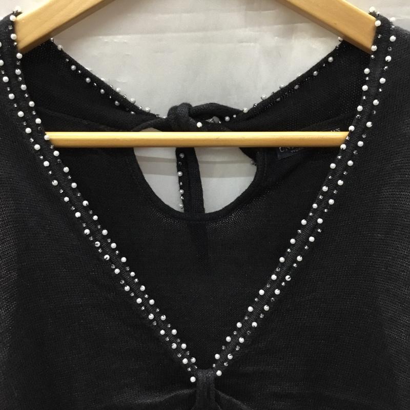 ユナイテッドアローズ UNITED ARROWS トップス トップス ノースリーブ 1518-699-1439 リネン 麻 ラメ 無地 黒 / ブラック / レディース USED 古着 中古 10118176