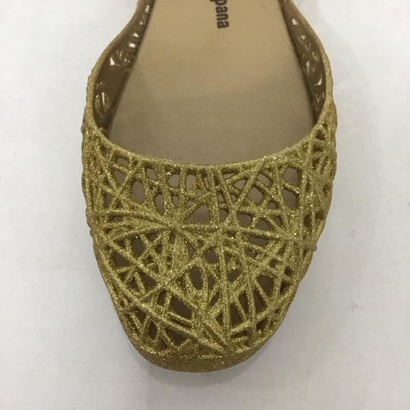 メリッサ melissa パンプス パンプス 30801 CAMPANA メッシュ バレリーナシューズ EU38 箱有 US:7 無地 金 / ゴールド / レディース USED 古着 中古 10125673