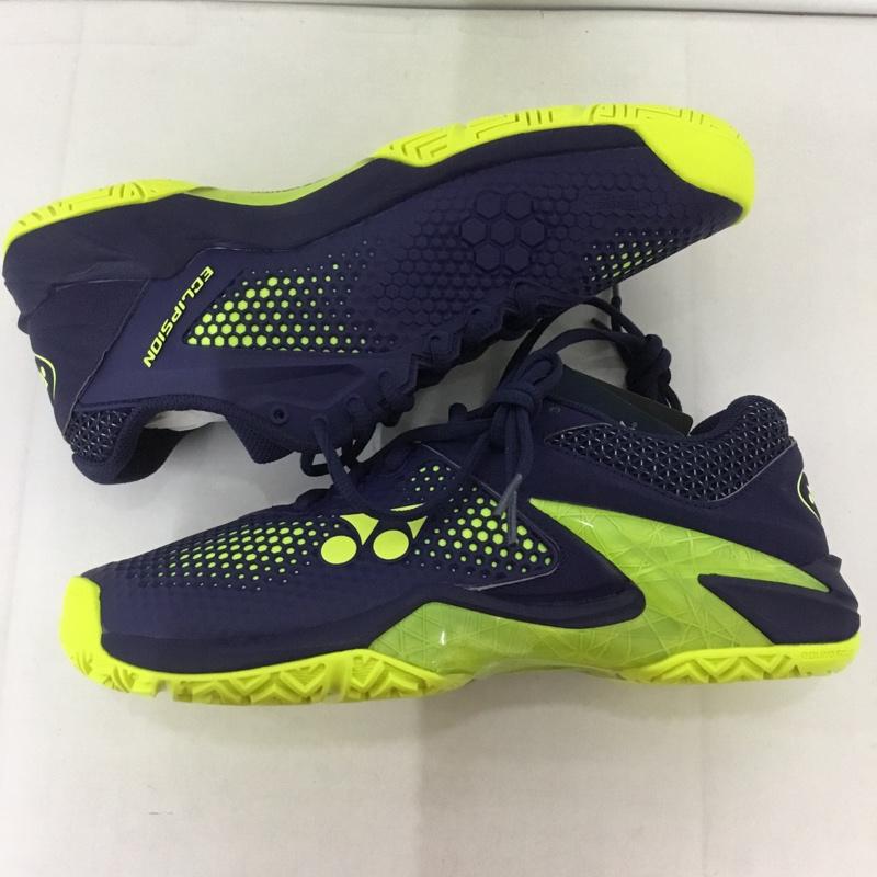 ヨネックス YONEX カジュアルシューズ カジュアルシューズ テニスシューズ POWER CUSHION ECLIPSION2 M AC オールコート用 SHTE2MAC-761 26.5cm 無地 黄 / イエロー / X 紺 / ネイビー / メンズ USED 古着 中古 10125846