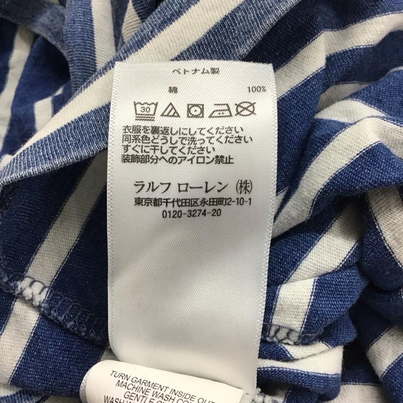 ポロラルフローレン POLO RALPH LAUREN Tシャツ 半袖 半袖カットソー プリントTシャツ クルーネックカットソー XS ボーダー柄 白 / ホワイト / X 青 / ブルー / レディース USED 古着 中古 10112199