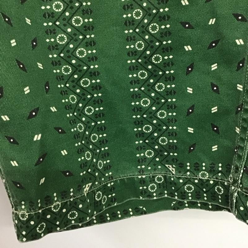 ショットブロス SCHOTT BROS. パンツ ショートパンツ ショートパンツ ハーフパンツ カジュアルパンツ 32インチ プリント 緑 / グリーン / メンズ USED 古着 中古 10134714