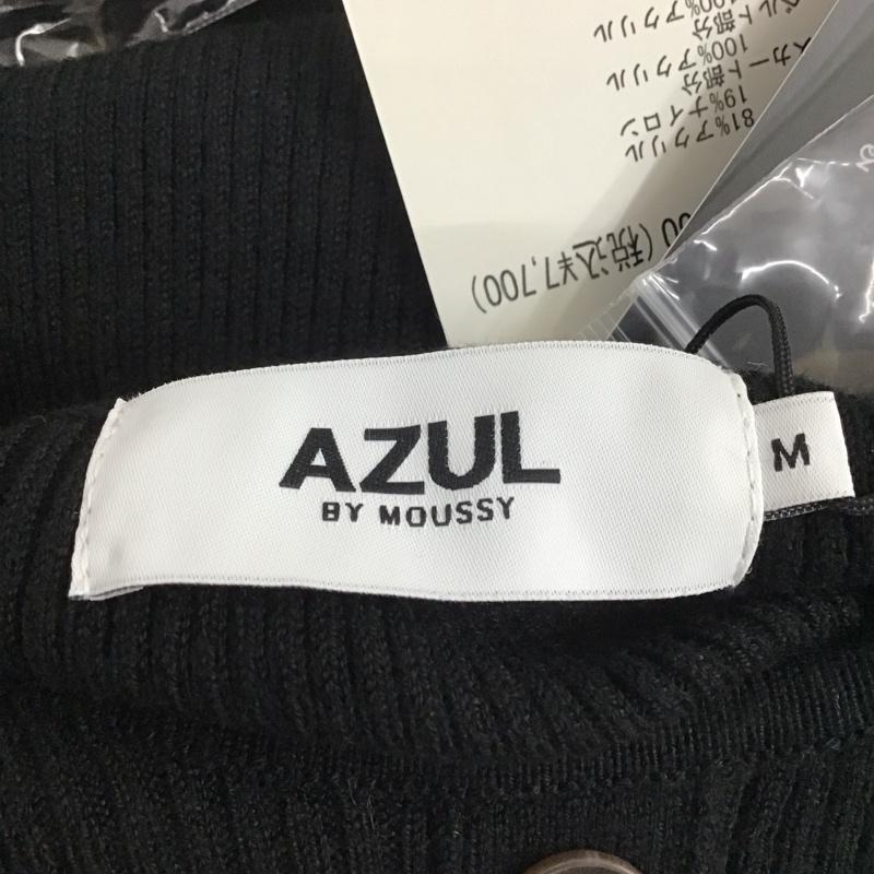 アズールバイマウジー AZUL BY MOUSSY ワンピース ロングスカート 250fsb73-127c PLEATSKNITONEPIECE 長袖ニットワンピース M 無地 黒 / ブラック / レディース USED 古着 中古 10137546