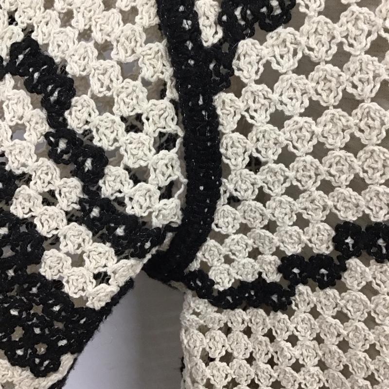 ザラ ZARA シャツ、ブラウス 半袖 半袖ニットシャツ 前開きニットカーディガン カラーシャツ L 総柄 黒 / ブラック / X ベージュ / ベージュ / メンズ USED 古着 中古 10108030