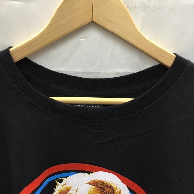 古着 USED Tシャツ 半袖 半袖カットソー プリントTシャツ クルーネックカットソー XL プリント 黒 / ブラック / レディース USED 古着 中古 10108350