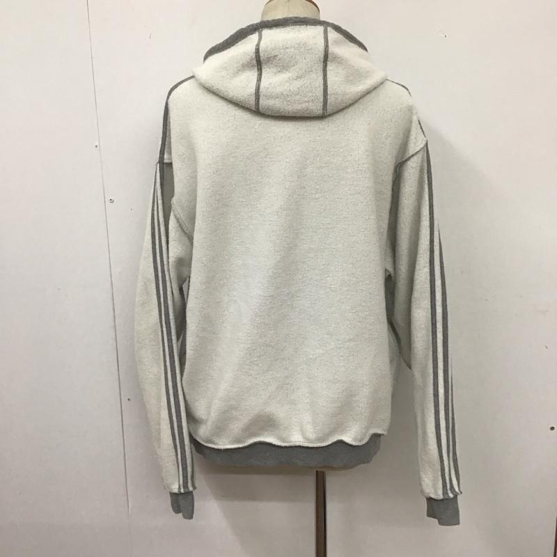 アディダス adidas パーカー 長袖 ec7306 パーカー 長袖スエット スポーツウェア ロゴ、文字 灰 / グレー / メンズ USED 古着 中古 10108486