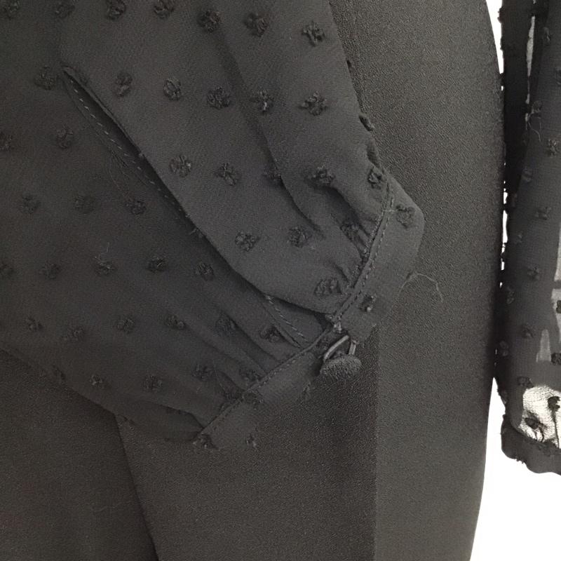 ザラ ZARA ワンピース・ドレス・オールインワン ワンピース・ドレス・オールインワン オールインワン 長袖 レース XS 無地 黒 / ブラック / レディース USED 古着 中古 10116676
