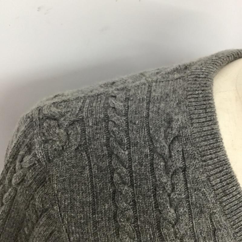ブルックスブラザーズ BROOKS BROTHERS ニット、セーター 長袖 長袖ニットカットソー ニット セーター Vネックニット M 総柄 灰 / グレー / メンズ USED 古着 中古 10112555