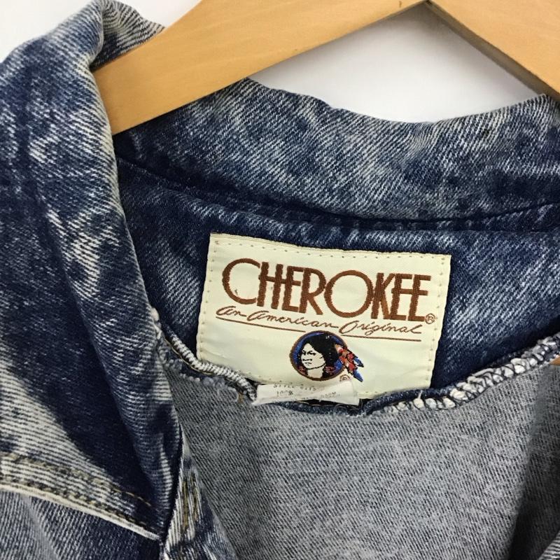 チェロキー CHEROKEE コート コート一般 デニム 80-90 M 無地 水色 / ライトブルー / メンズ USED 古着 中古 10133964