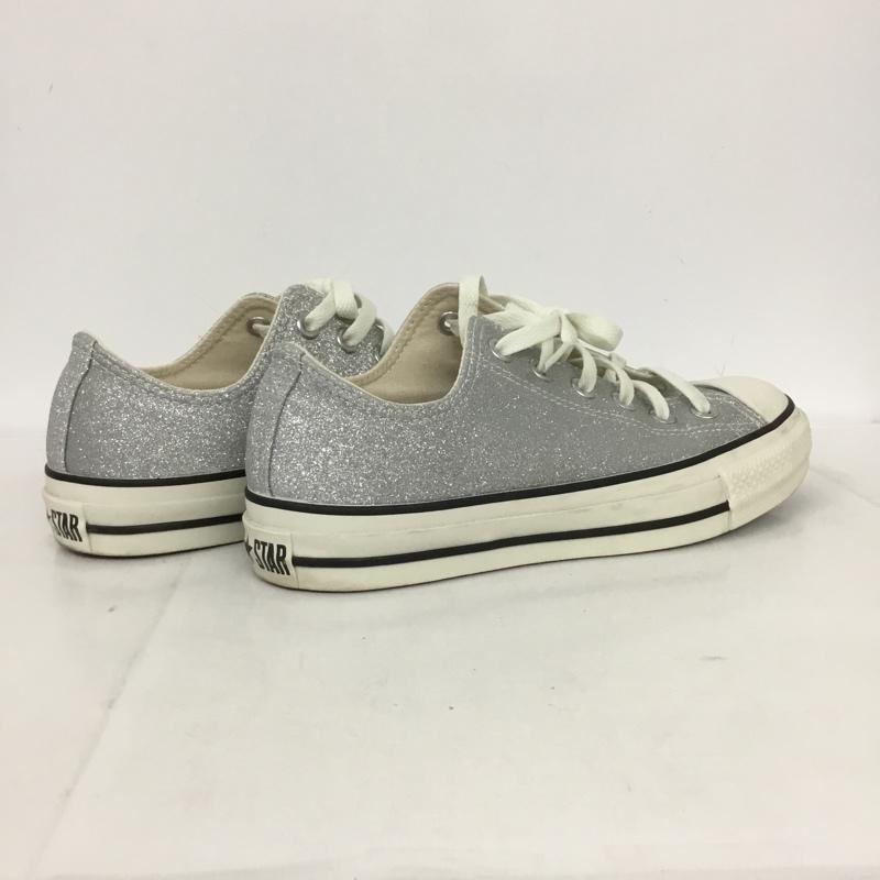 コンバース CONVERSE スニーカー スニーカー 1SD533 ALL STAR R GLITTER グリッター 23.5cm 23.5cm ロゴ、文字 銀 / シルバー / レディース USED 古着 中古 10131811