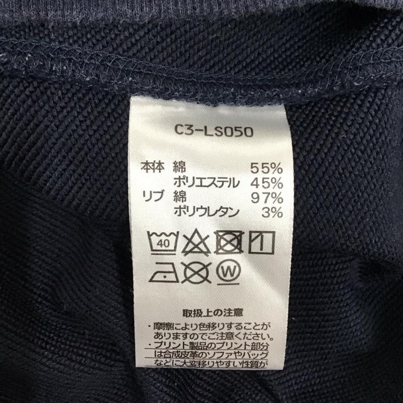 チャンピオン Champion トレーナー 長袖 c3-ls050 トレーナー クルーネックスウェット L ロゴ、文字 紺 / ネイビー /  メンズ USED 古着 中古 10116282
