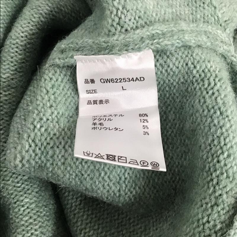 グローバルワーク GLOBAL WORK カーディガン 長袖 L 無地 薄緑 / ライトグリーン / レディース USED 古着 中古 10131687